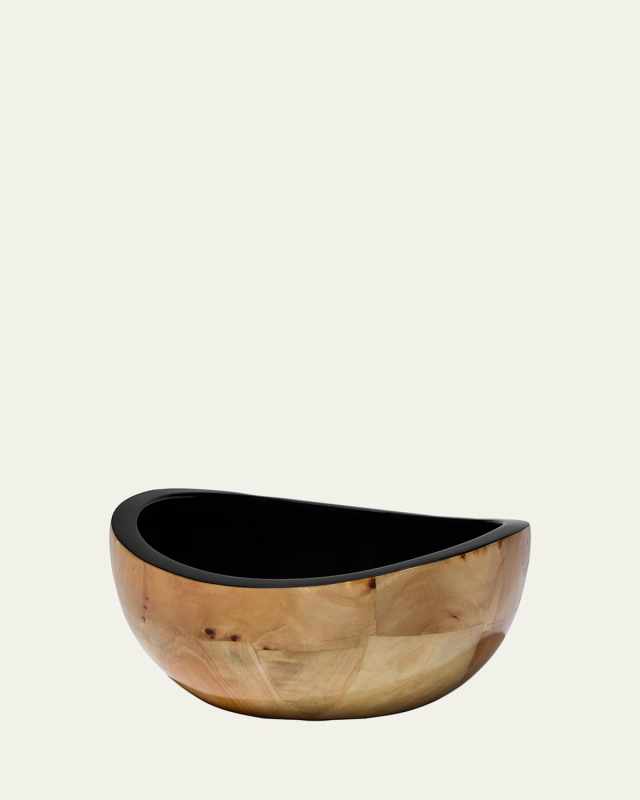 Burl Veneer Accent Bowl